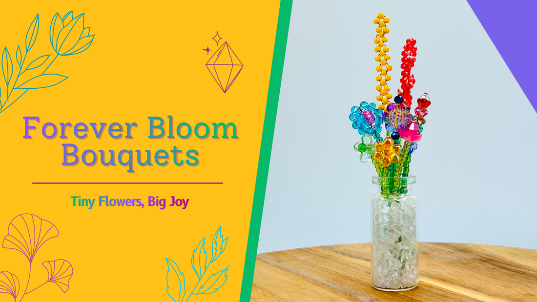 Colorful Blog Cover about - Forever Bloom Bouquets - Tiny Flowers, Big Joy