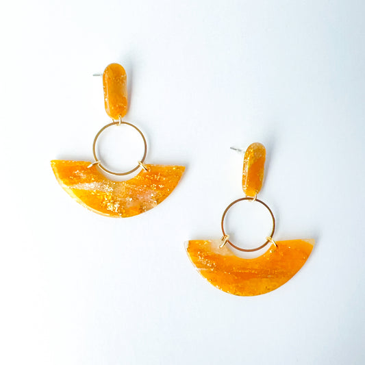Golden Drop Arch Earrings