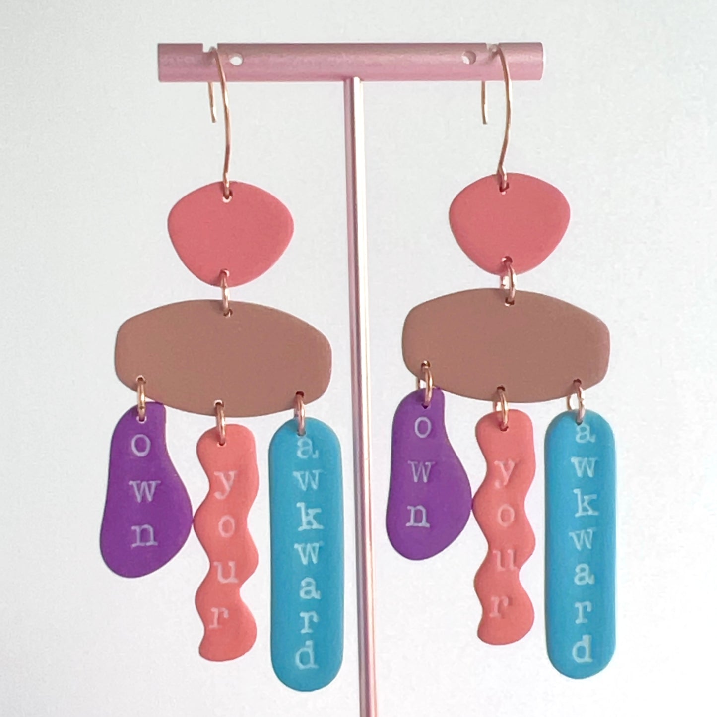 Own Your Awkward Earrings – Emaloe’s Thingys | Clay Dangle Earrings