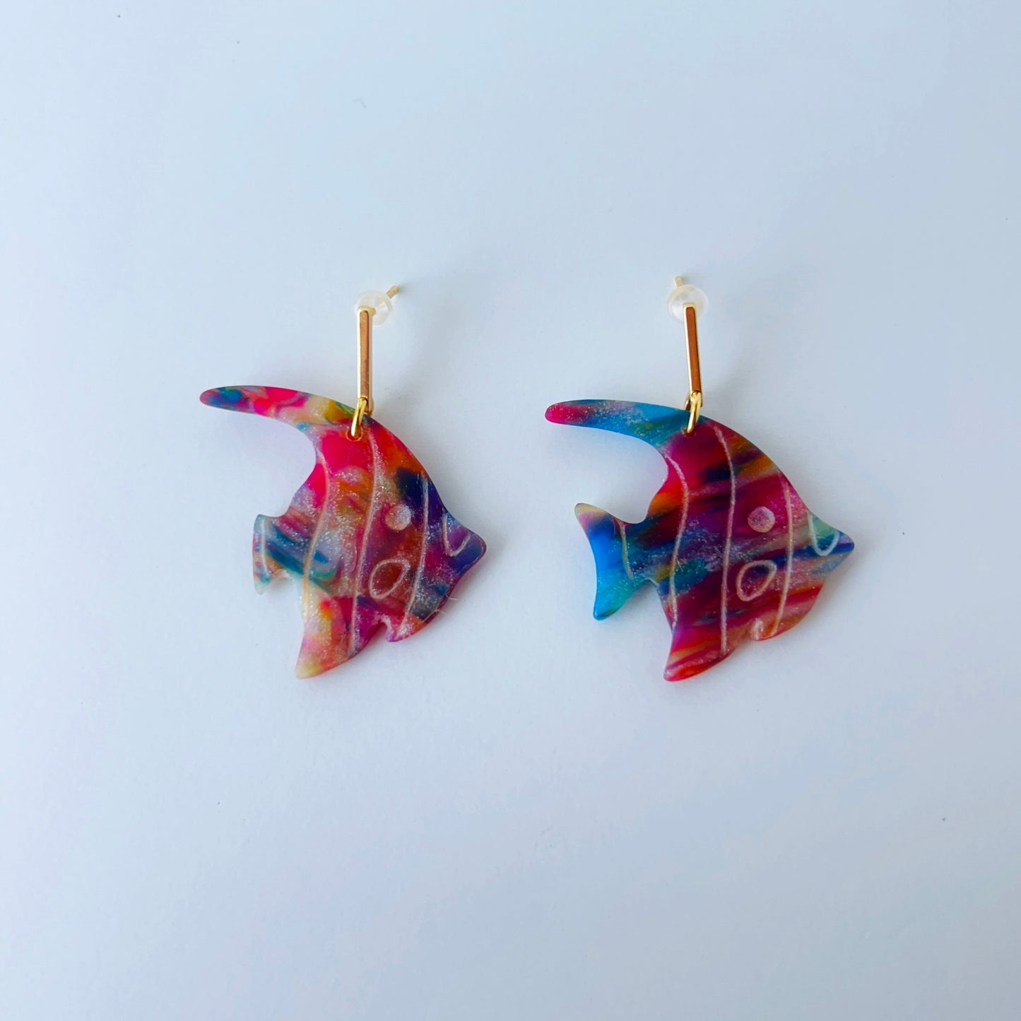 Tropical Fish Polymer Clay Earrings