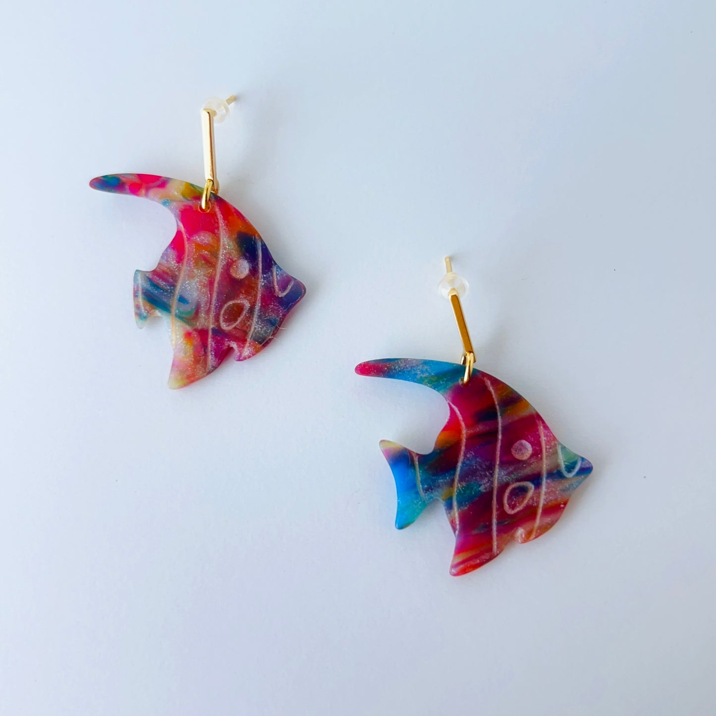 Tropical Fish Polymer Clay Earrings