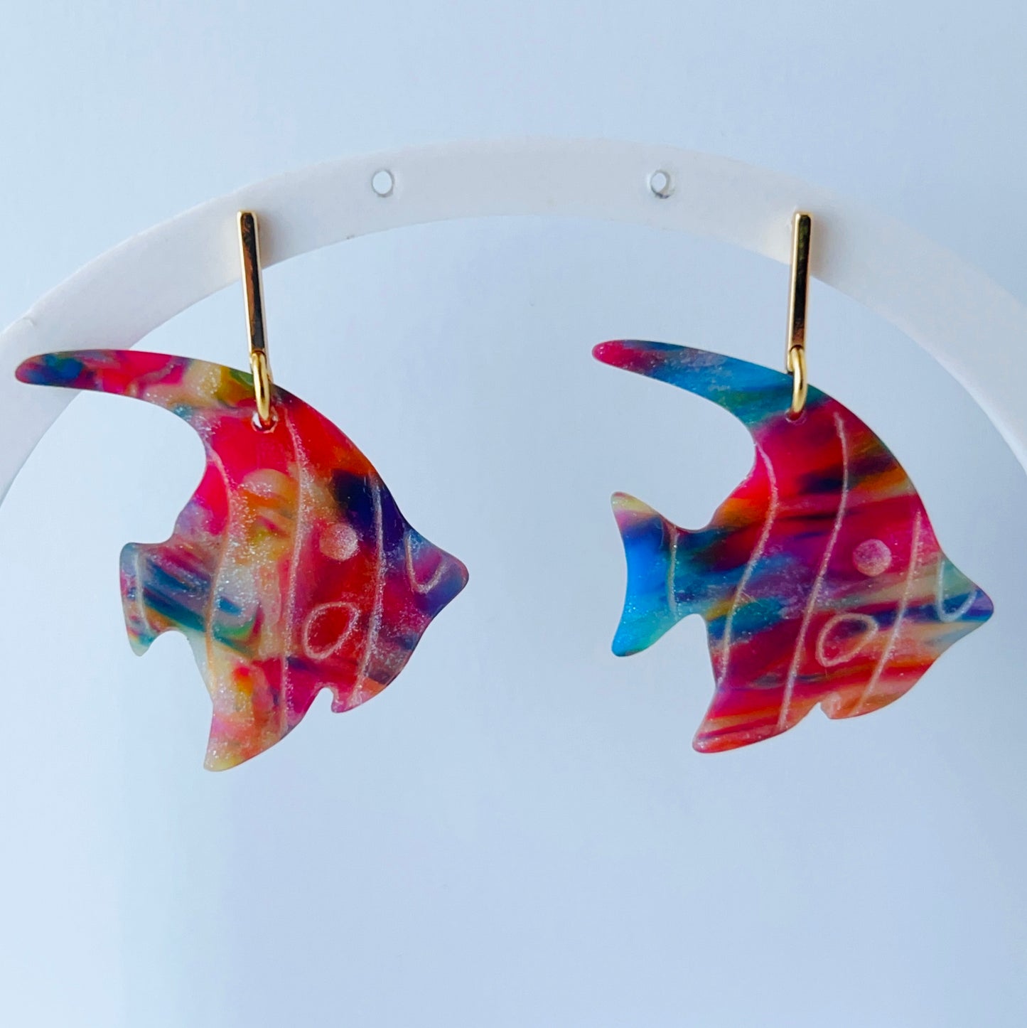 Tropical Fish Polymer Clay Earrings
