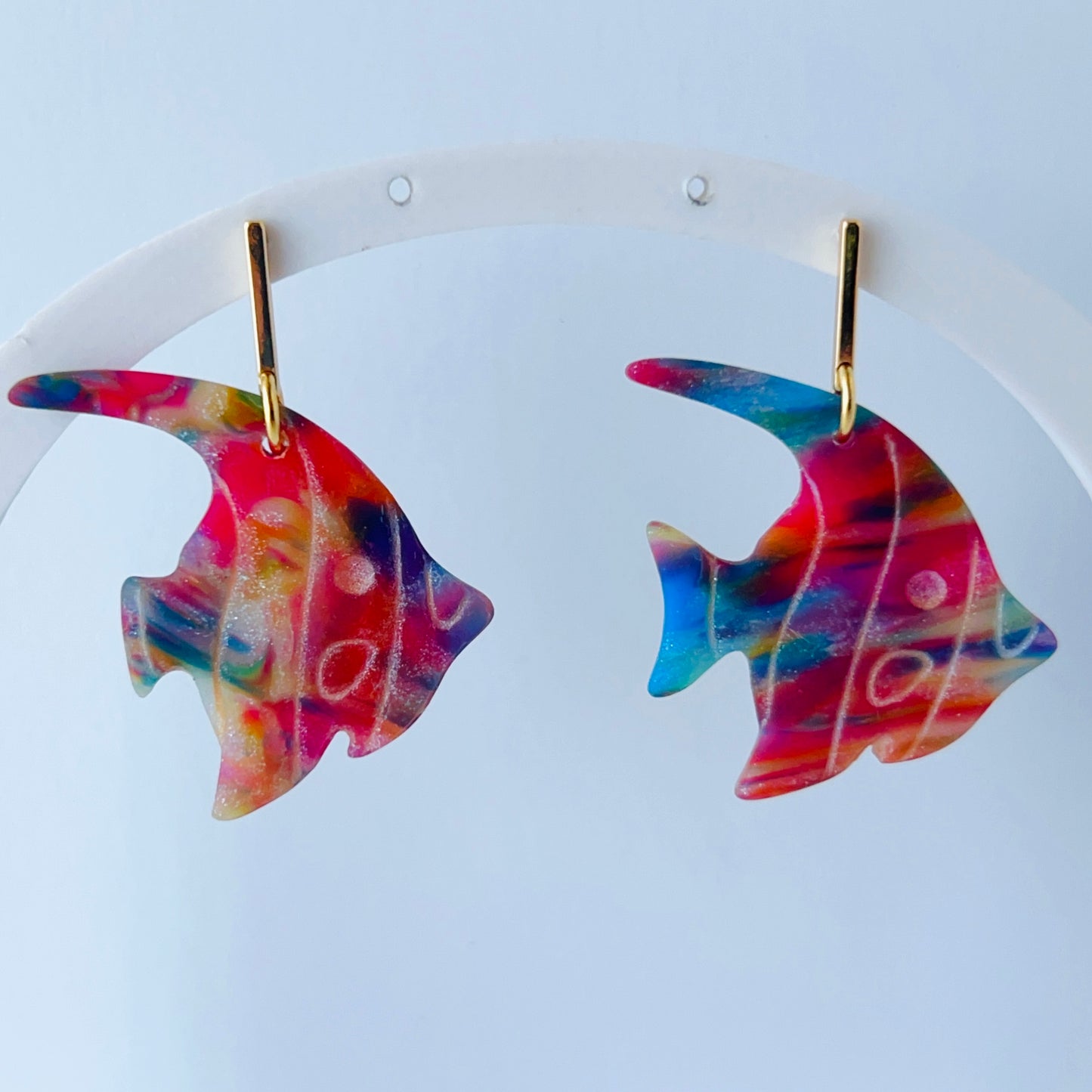 Tropical Fish Polymer Clay Earrings