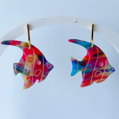 Tropical Fish Polymer Clay Earrings