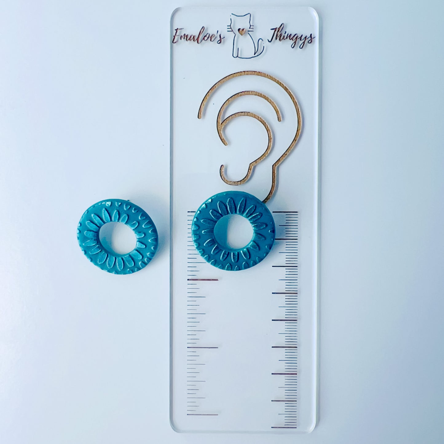 Circle Cutout Stud Earrings – Handmade Polymer Clay