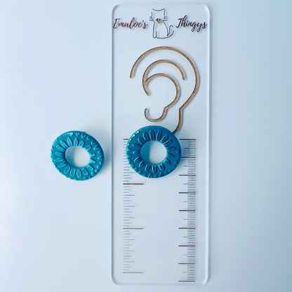 Circle Cutout Stud Earrings – Handmade Polymer Clay