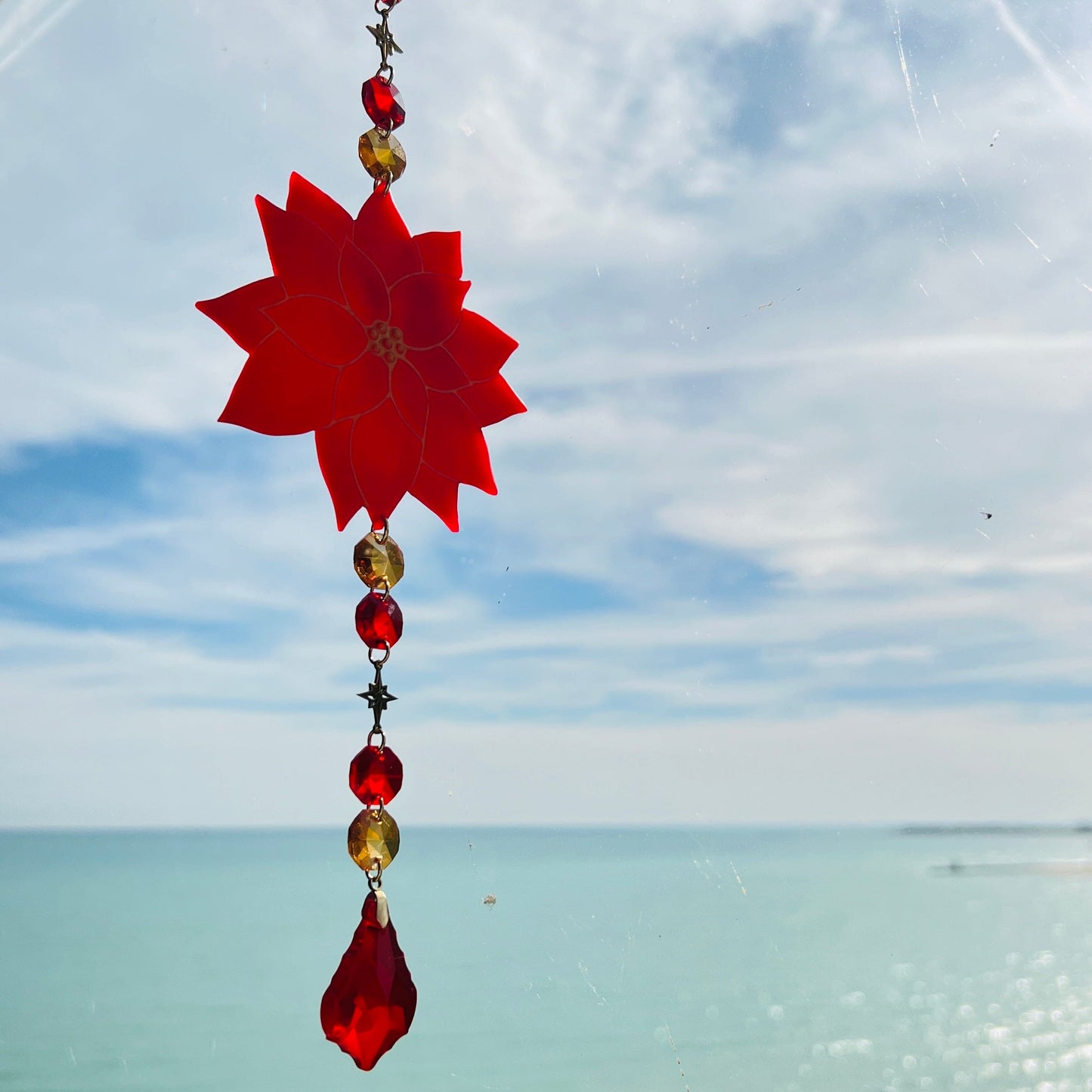 Poinsettia Suncatcher