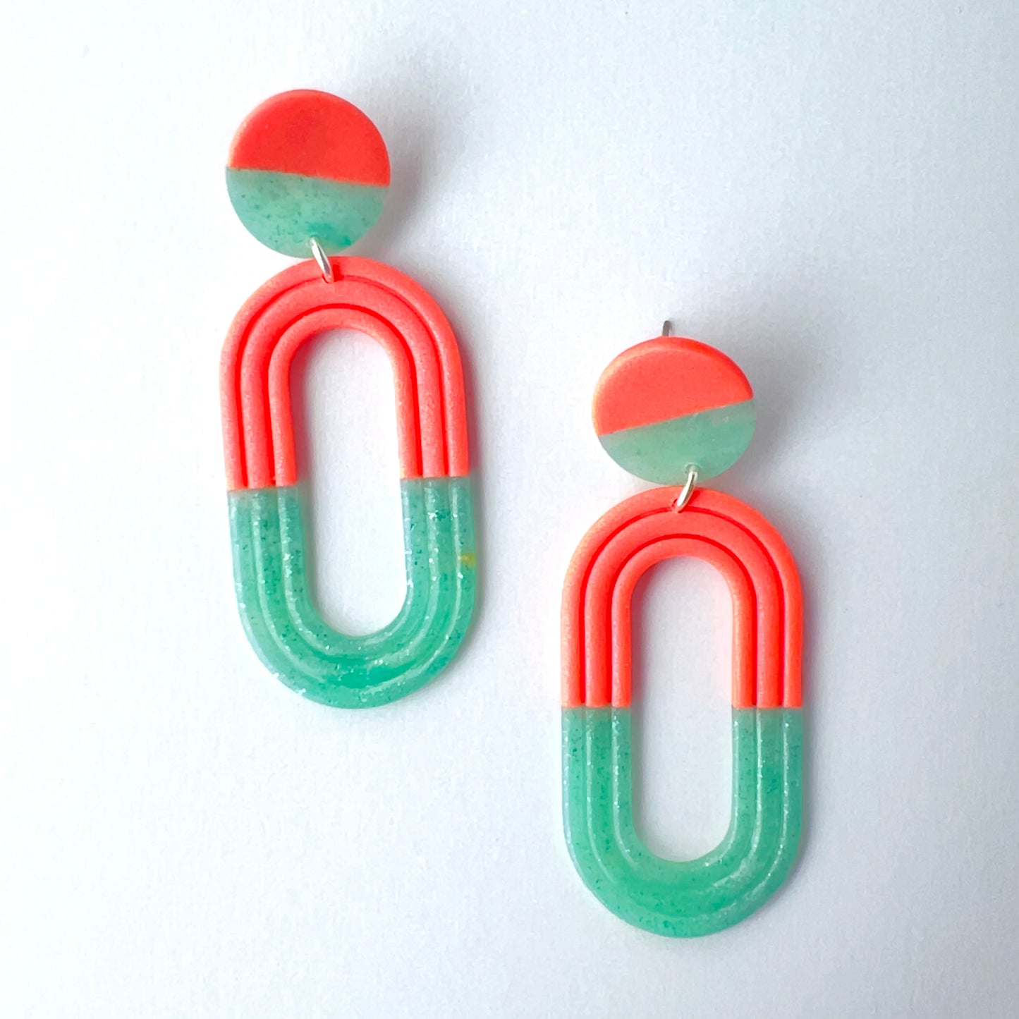 Retro Sherbet Polymer Clay Earrings