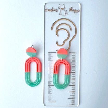 Retro Sherbet Polymer Clay Earrings