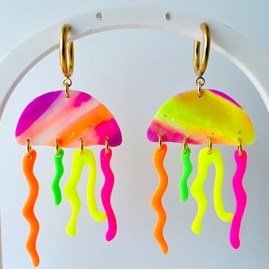Jellyfish Earrings – Emaloe’s Thingys | Clay Dangles