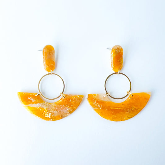 Golden Drop Arch Earrings