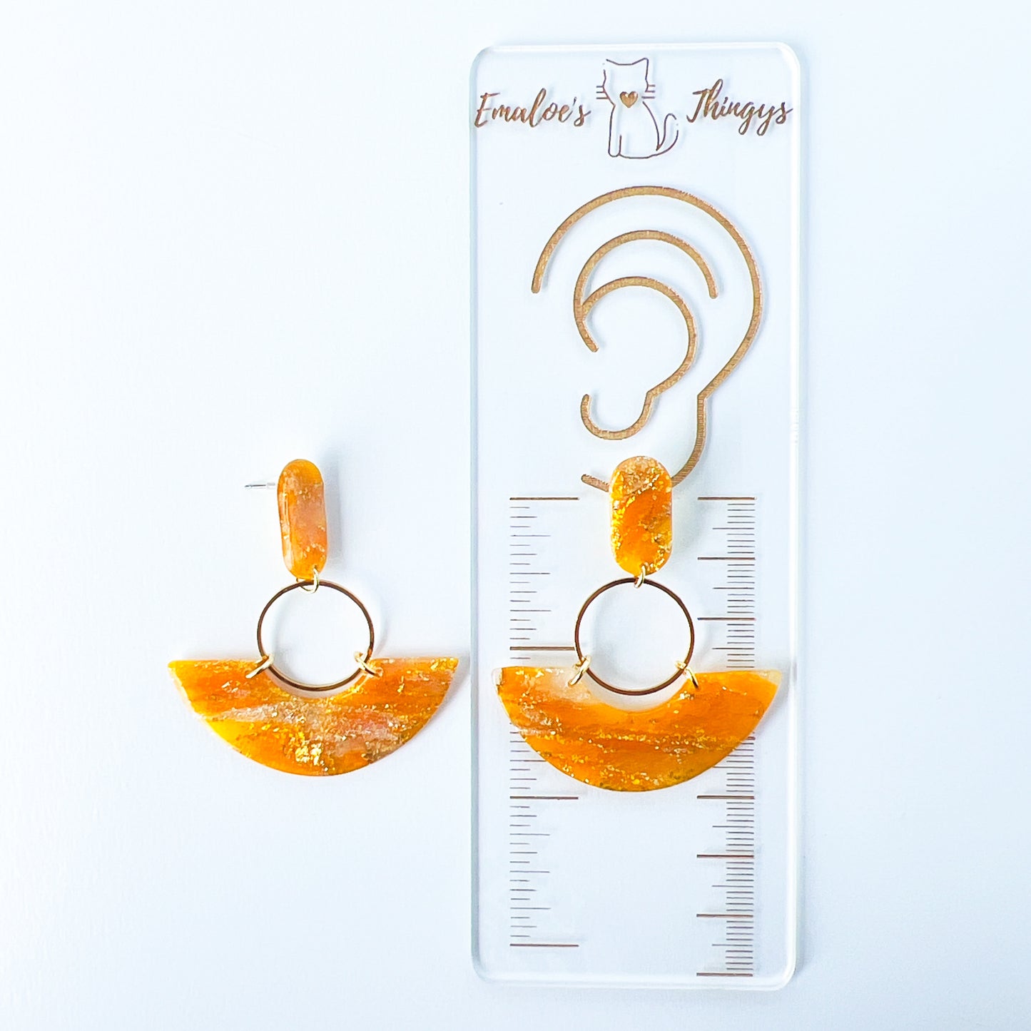 Golden Drop Arch Earrings
