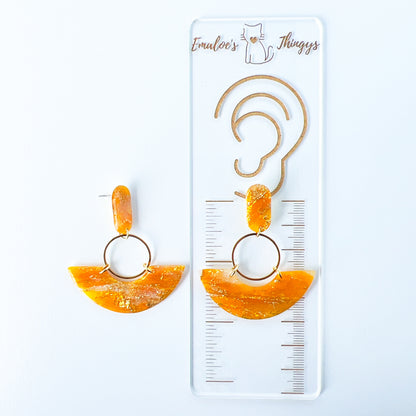 Golden Drop Arch Earrings