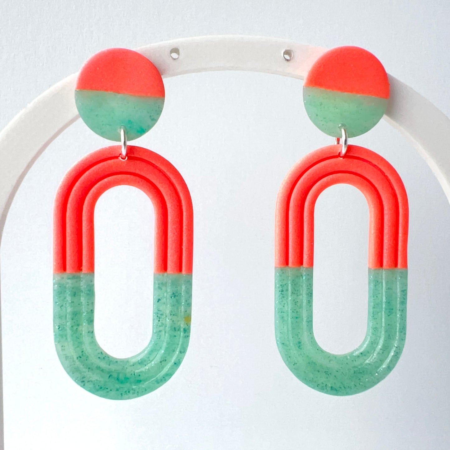 Retro Sherbet Polymer Clay Earrings