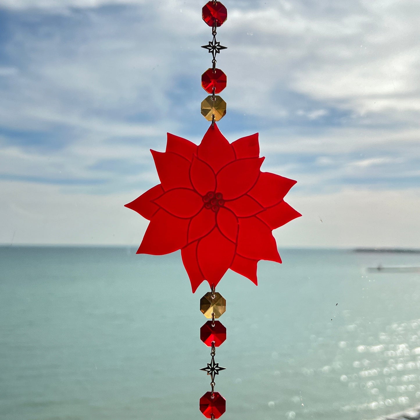 Poinsettia Suncatcher