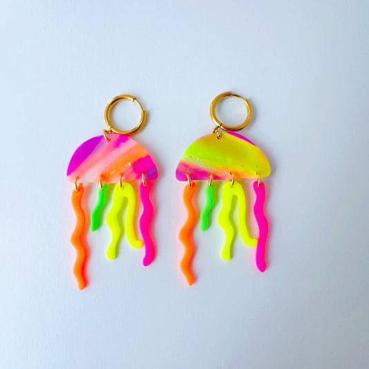 Jellyfish Earrings – Emaloe’s Thingys | Clay Dangles