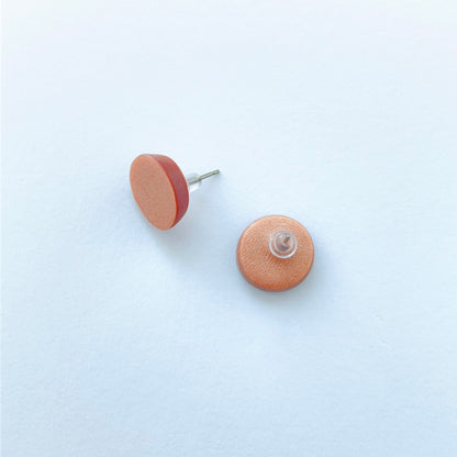 Copper Circle Stud Earrings