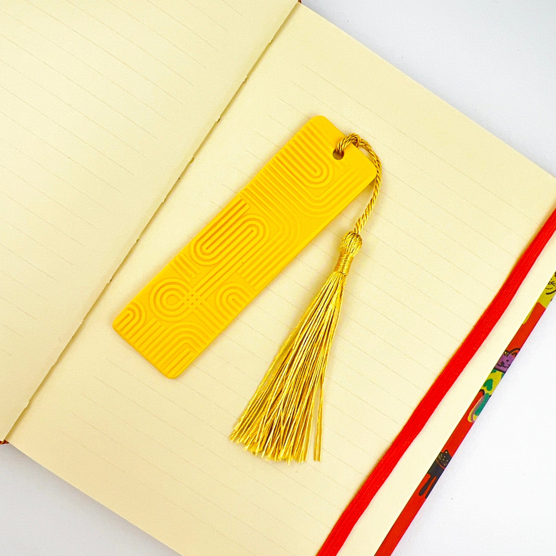 Bookmarks Yellow Curved Lines Short Curved Edge Bookmarks