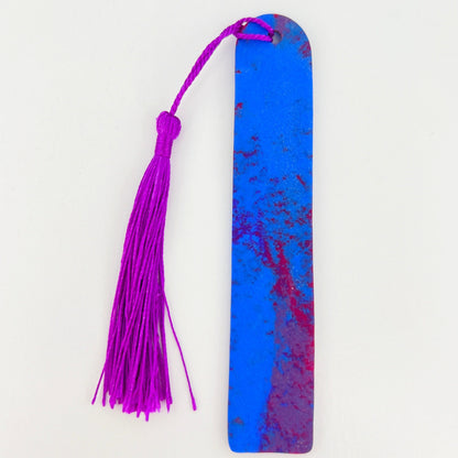 Bookmarks Marbled Blue & Pink Tall Rounded Top Bookmarks