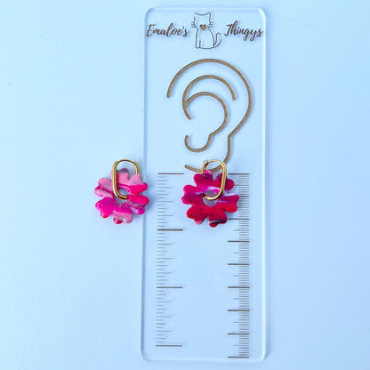 Earrings 2-in-1 Flower Charm Hoop Earrings