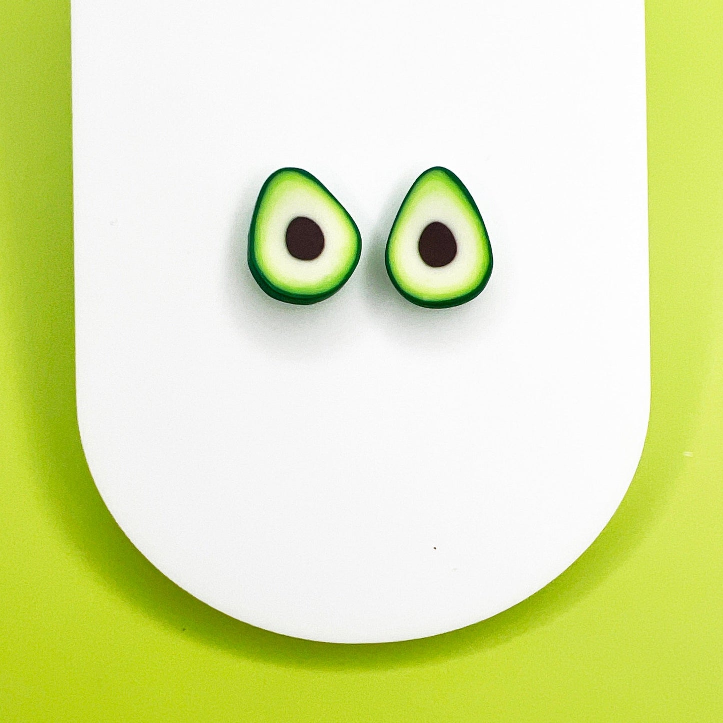 Earrings Avocado Stud Earrings – Titanium or Plastic Posts