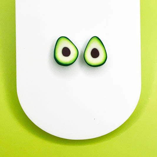 Earrings Avocado Stud Earrings – Titanium or Plastic Posts