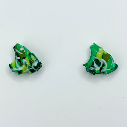 Earrings Camouflage Frog Stud Earrings – Titanium Posts