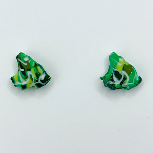 Earrings Camouflage Frog Stud Earrings – Titanium Posts