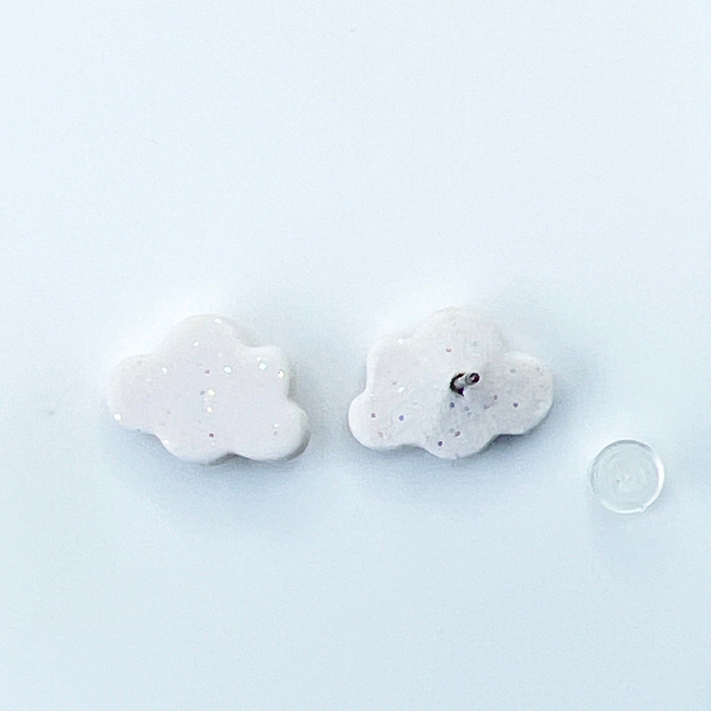 Earrings Cloud Stud Earrings – Polymer Clay & Titanium