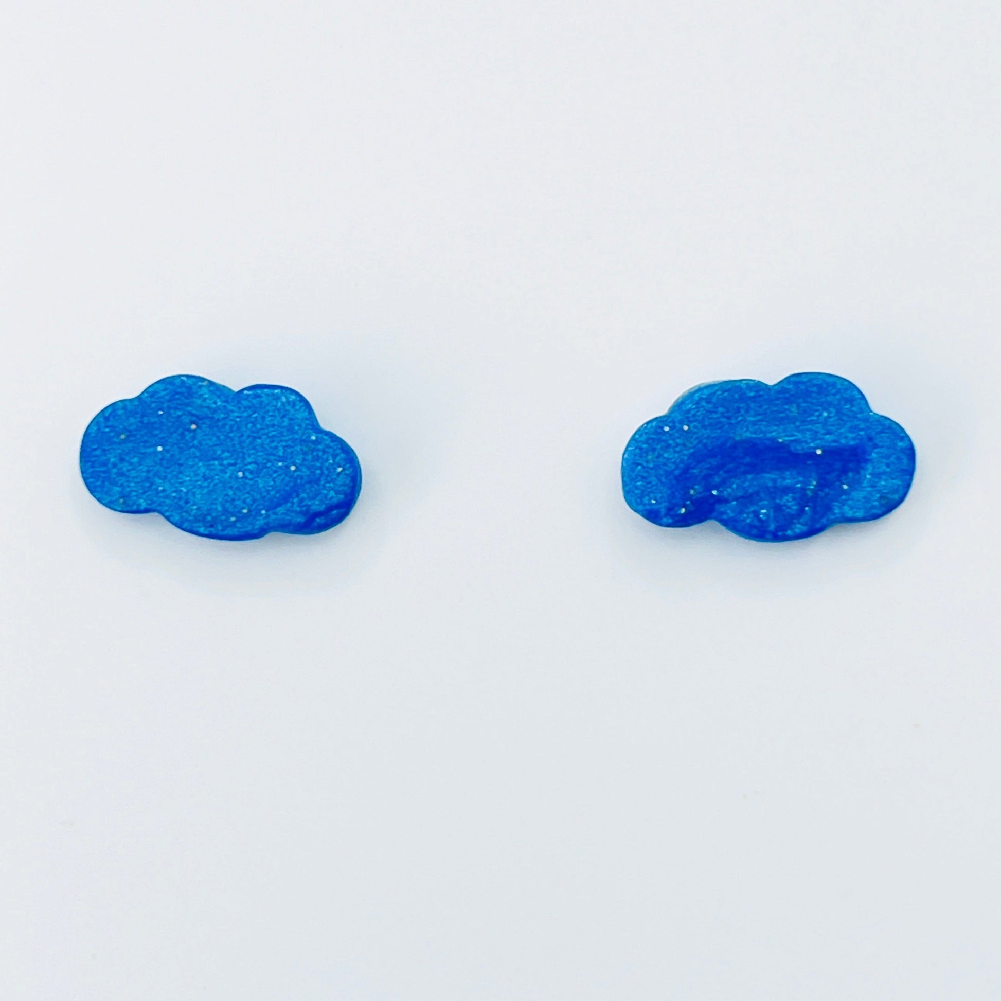 Earrings Cloud Stud Earrings – Polymer Clay & Titanium