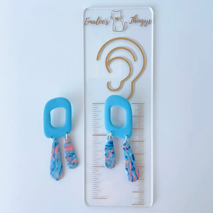 Earrings Coastal Dream Dangle Earrings – Polymer Clay & Titanium