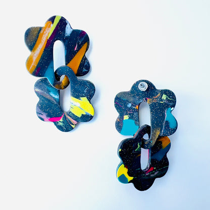 Earrings Color Splash Chain Link Earrings