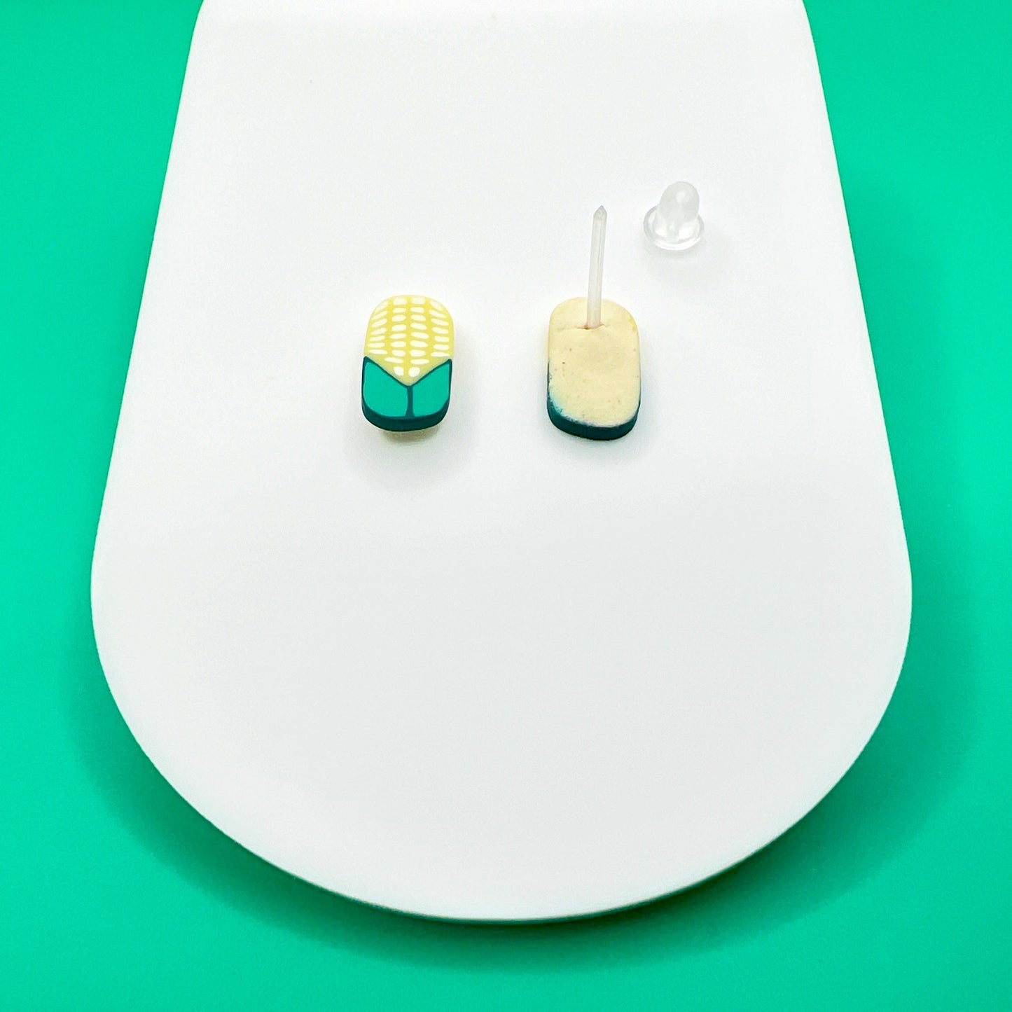 Earrings Plastic Corn Stud Earrings – Titanium or Plastic Posts