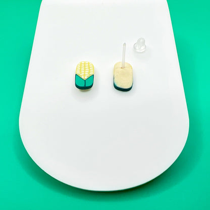 Earrings Plastic Corn Stud Earrings – Titanium or Plastic Posts