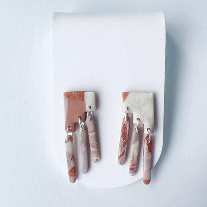Earrings Earthy Clay Dangle Earrings