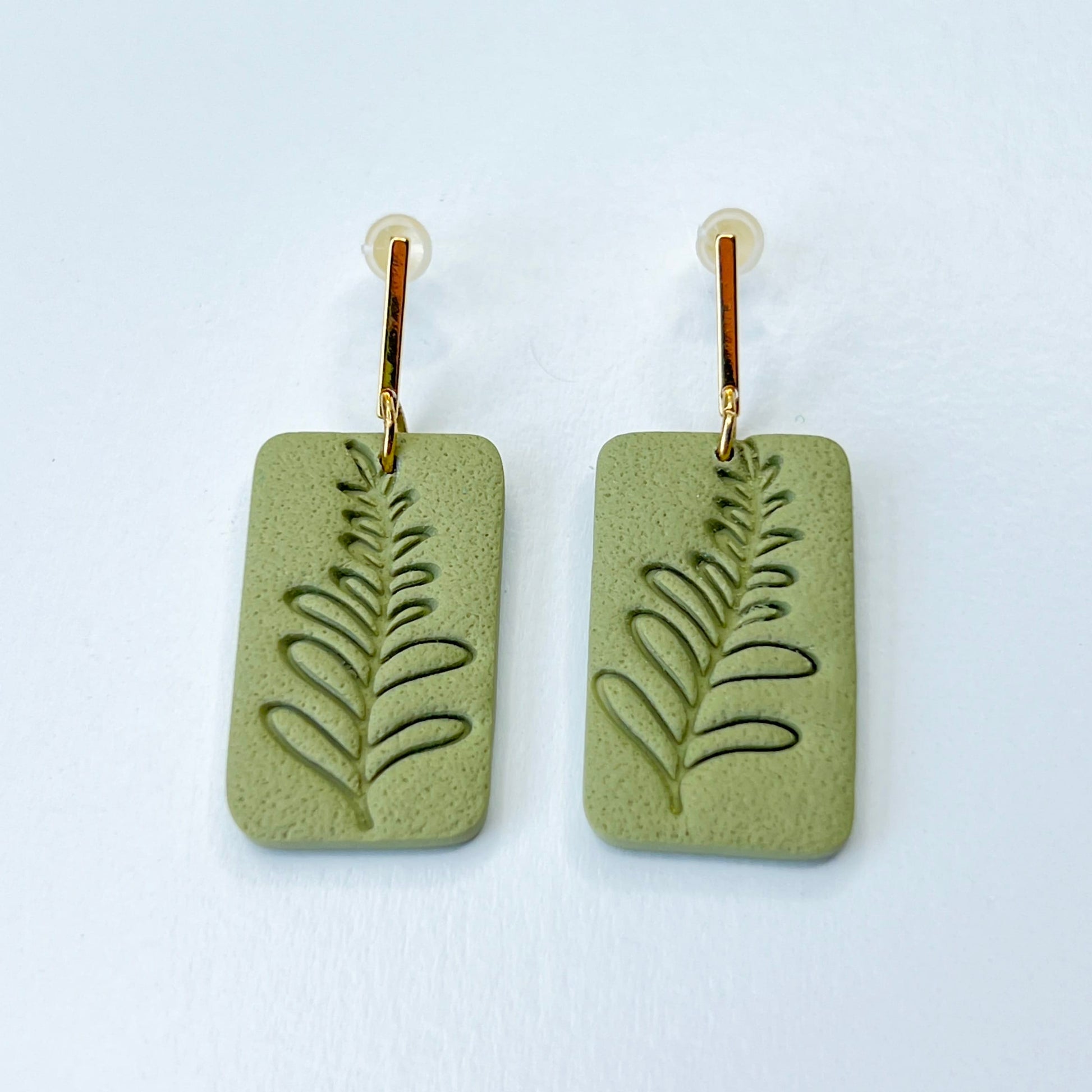 Earrings Fern Imprint Dangle Earrings