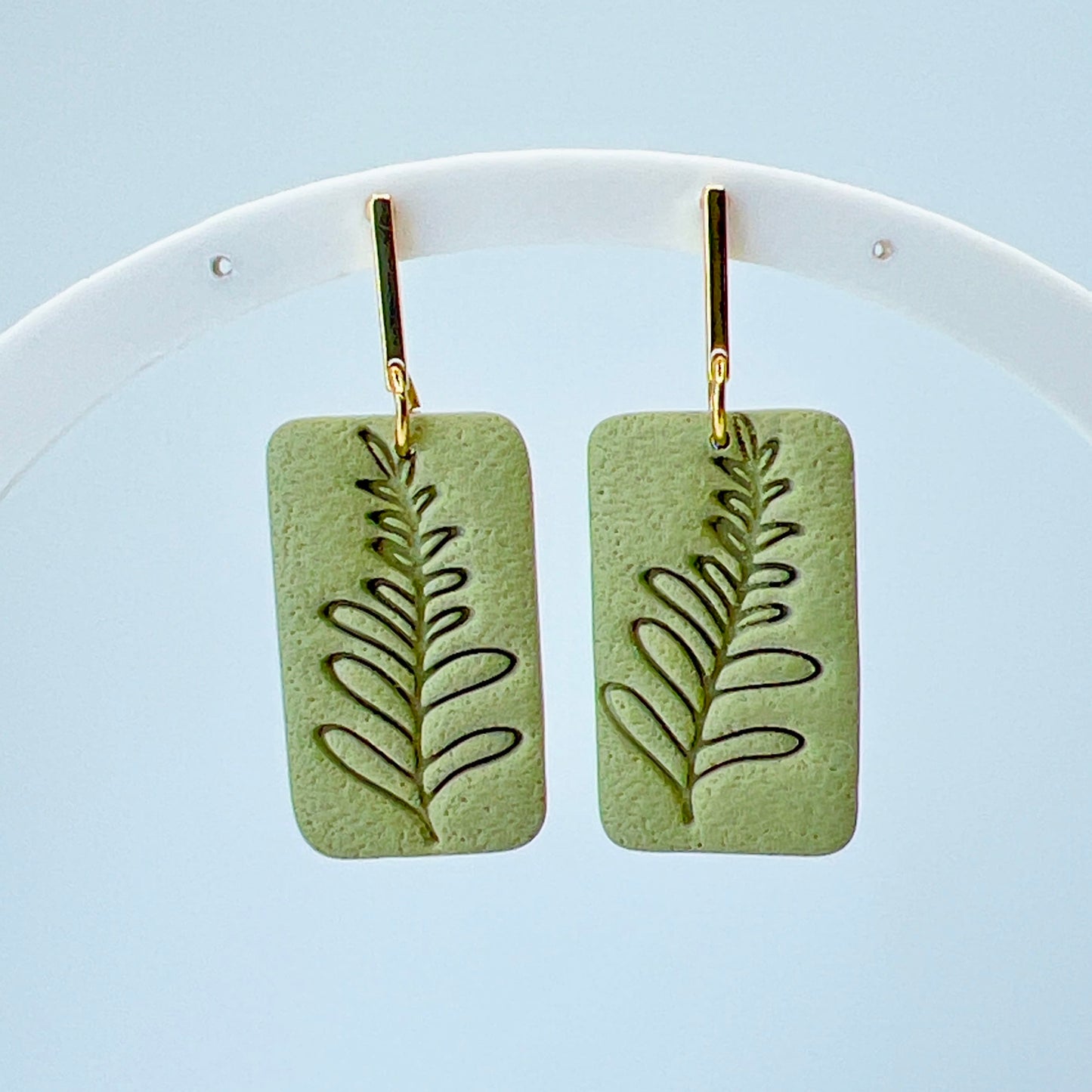 Earrings Fern Imprint Dangle Earrings