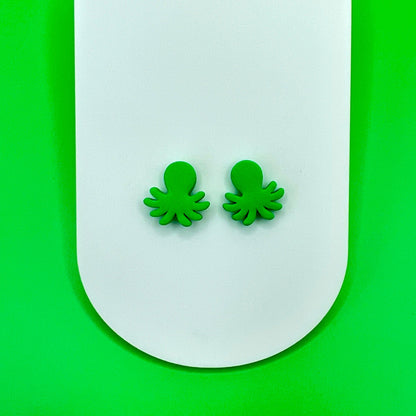 Earrings Green Octopus Stud Earrings – Titanium Posts | Emaloe’s Thingys