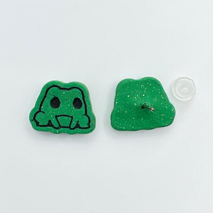 Earrings Kawaii Frog Stud Earrings – Titanium Posts