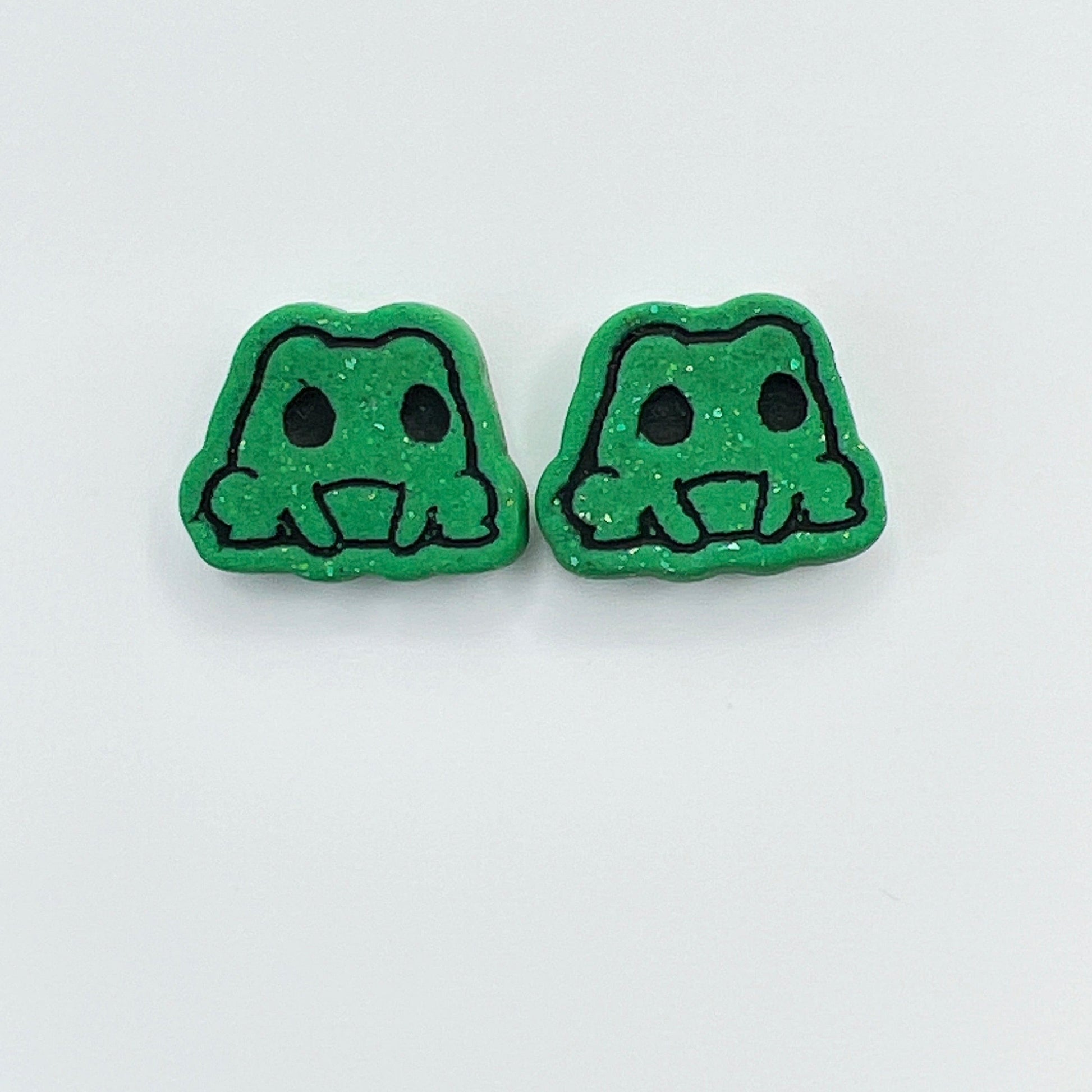 Earrings Kawaii Frog Stud Earrings – Titanium Posts