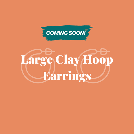 Earrings Large Clay Hoops