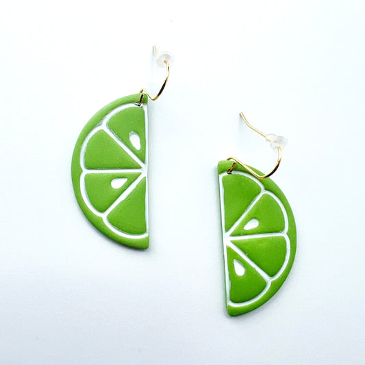 Earrings No Crystals Lime Slice Earrings