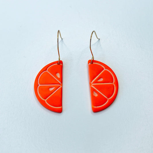 Earrings Orange Slice Dangle Earrings