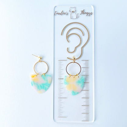 Earrings Pastel Butterfly Shield Earrings – Polymer Clay Dangles | Emaloe’s Thingys