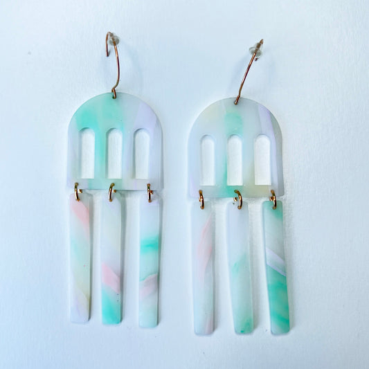 Earrings Pastel Prism Arch Dangle Earrings | Emaloe's Thingys