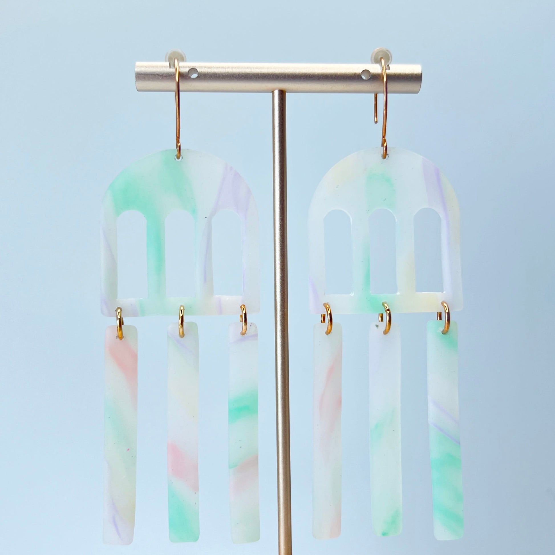 Earrings Pastel Prism Arch Dangle Earrings | Emaloe's Thingys