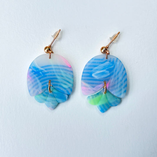 Earrings Pastel Seashell Dangle Earrings