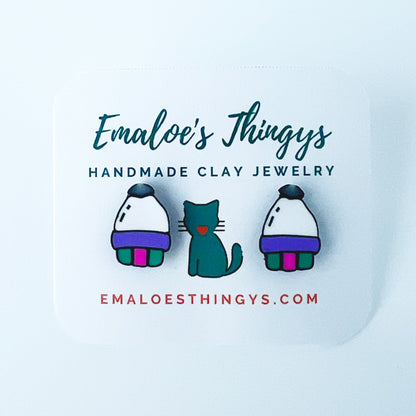 Earrings Rocket Ship Stud Earrings