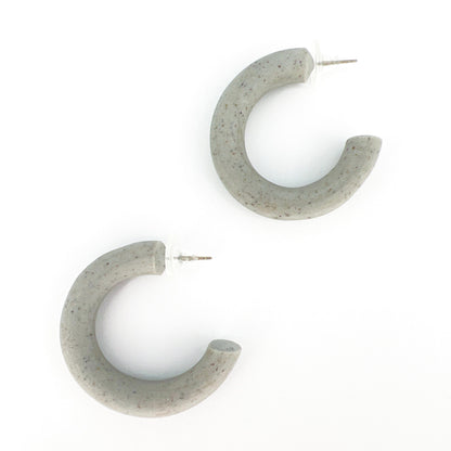 Earrings Granite Small Clay Hoops