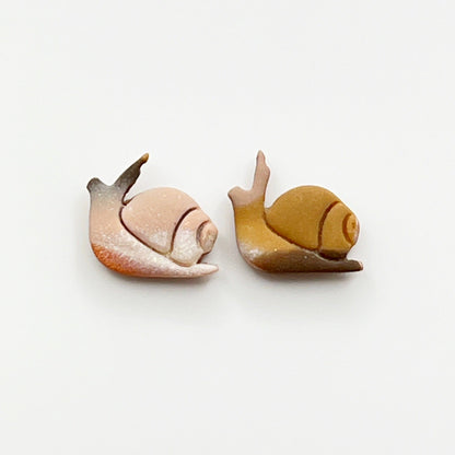Earrings Snail Stud Earrings – Titanium Posts